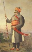Raja Ravi Varma Maharana Prathap Singh oil